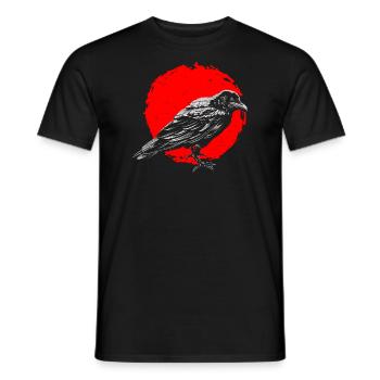 Occult Raven Raven Bird Crow Nordic Satanic - Men's T-Shirt - black - Front - AI Model Male 178 light (178cm)