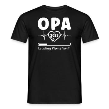 Opa 2023 Schwangerschaft Werdender Großvater - Männer T-Shirt - Schwarz - Vorne - AI Model Male 178 light (178cm)