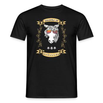 Master of Abäppler Pferd Stall reiten - Männer T-Shirt - Schwarz - Vorne - AI Model Male 178 light (178cm)