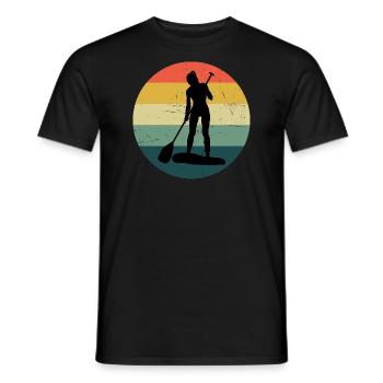 Women's Standup Paddleboard Standup Paddle Stand up - Men's T-Shirt - black - Front - AI Model Male 178 light (178cm)