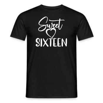 Sweet Sixteen Mignon cadeau de 16 ans - T-shirt homme - noir - Devant - AI Model Male 178 light (178cm)