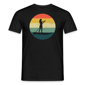 Sup Standup Paddling Standup Paddle Stand up Paddl - T-shirt homme - noir - Devant - AI Model Male 178 light (178cm)