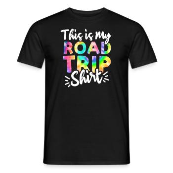 This is my Road trip Tie Dye for Matching Family - Men's T-Shirt - black - Front - AI Model Male 178 light (178cm)