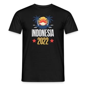 Indonesia 2022 - Men's T-Shirt - black - Front - AI Model Male 178 light (178cm)