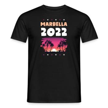 Marbella 2022 - Männer T-Shirt - Schwarz - Vorne - AI Model Male 178 light (178cm)