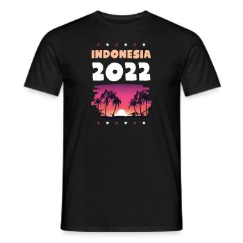Indonesia 2022 - Männer T-Shirt - Schwarz - Vorne - AI Model Male 178 light (178cm)