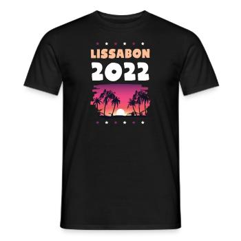 Lisbon 2022 - Men's T-Shirt - black - Front - AI Model Male 178 light (178cm)