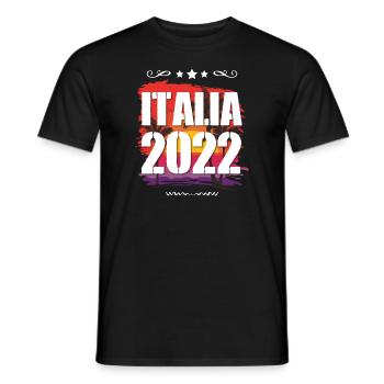 Italia 2022 - Men's T-Shirt - black - Front - AI Model Male 178 light (178cm)