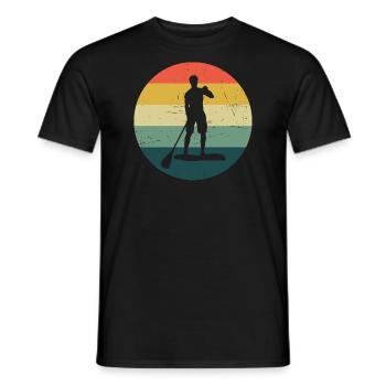 Sup Standup Paddle Femmes Hommes Standup Paddleboar - T-shirt homme - noir - Devant - AI Model Male 178 light (178cm)