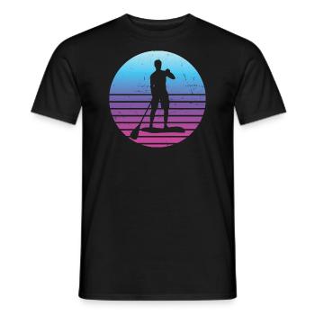 Stand up Paddling Board Women's Standup Paddling - Men's T-Shirt - black - Front - AI Model Male 178 light (178cm)