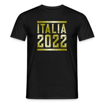 Italia 2022 Or - T-shirt homme - noir - Devant - AI Model Male 178 light (178cm)