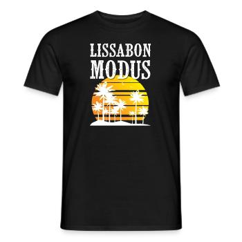 Lisbon Mode - Men's T-Shirt - black - Front - AI Model Male 178 light (178cm)