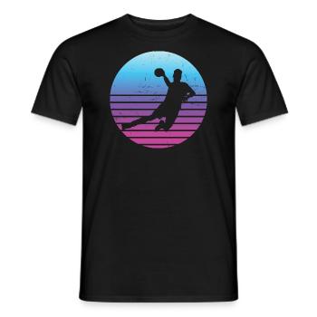 Handball players Handball Handball players Handball games - Men's T-Shirt - black - Front - AI Model Male 178 light (178cm)