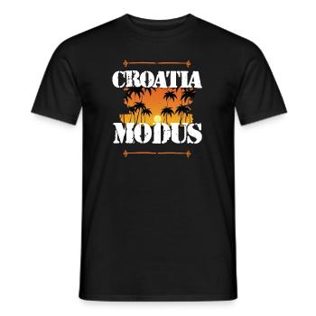 Croatia Mode - Men's T-Shirt - black - Front - AI Model Male 178 light (178cm)
