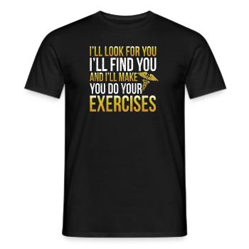 Physiothérapeute Orthophonie et massothérapie Chir - T-shirt homme - noir - Devant - AI Model Male 178 light (178cm)