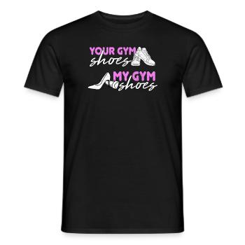Ballet Ballerine Pole Dancer Line Dance Tap Dance - T-shirt homme - noir - Devant - AI Model Male 178 light (178cm)