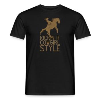 Ballet Ballerine Pole Dancer Line Dance Tap Dance - T-shirt homme - noir - Devant - AI Model Male 178 light (178cm)