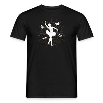 Ballet Ballerine Pole Dancer Line Dance Tap Dance - T-shirt homme - noir - Devant - AI Model Male 178 light (178cm)