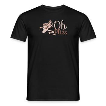 Ballet Ballerine Pole Dancer Line Dance Tap Dance - T-shirt homme - noir - Devant - AI Model Male 178 light (178cm)