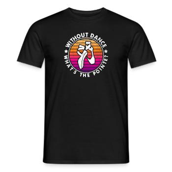Ballet Ballerine Pole Dancer Line Dance Tap Dance - T-shirt homme - noir - Devant - AI Model Male 178 light (178cm)