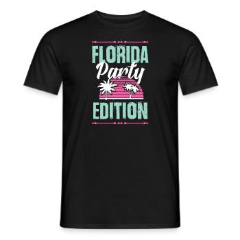 Édition Florida Party - T-shirt homme - noir - Devant - AI Model Male 178 light (178cm)