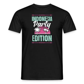 Indonesia Party Edition - Men's T-Shirt - black - Front - AI Model Male 178 light (178cm)