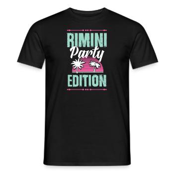 Rimini Party Edition - Men's T-Shirt - black - Front - AI Model Male 178 light (178cm)