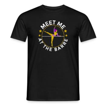 Ballet Ballerine Pole Dancer Line Dance Tap Dance - T-shirt homme - noir - Devant - AI Model Male 178 light (178cm)