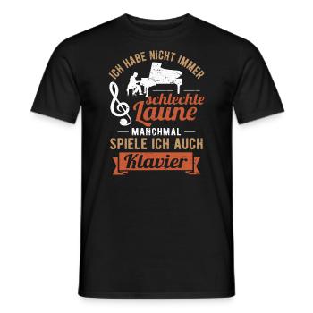 Pianist Klavierspieler Musiker Klavier - Männer T-Shirt - Schwarz - Vorne - AI Model Male 178 light (178cm)