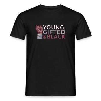 Jeune surdoué Histoire des Noirs Juneteenth Melanin - T-shirt homme - noir - Devant - AI Model Male 178 light (178cm)