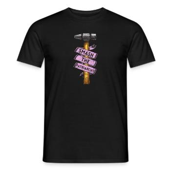 Smash The Patriarchy Feminist Women Empowerment - Men's T-Shirt - black - Front - AI Model Male 178 light (178cm)