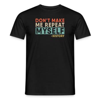 Ne me faites pas répéter une histoire rétro drôle - T-shirt homme - noir - Devant - AI Model Male 178 light (178cm)