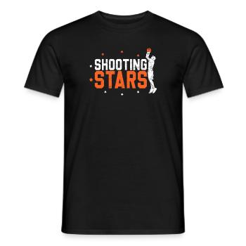 Shooting Stars Basketball Hoops Ball Bball Dunk - Men's T-Shirt - black - Front - AI Model Male 178 light (178cm)