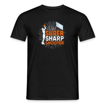 Super Sharp Shooter Basketball Hoops Ball Dunk - Men's T-Shirt - black - Front - AI Model Male 178 light (178cm)