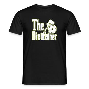 The Dinkfather Pickleball Ace Paddle Dink Pickle - Men's T-Shirt - black - Front - AI Model Male 178 light (178cm)