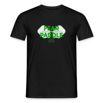 Fear The Paddle Pickleball Ace Paddle Dink Pickle - Men's T-Shirt - black - Front - AI Model Male 178 light (178cm)