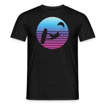 Kitesurfing Men's Kite Kite Kitesurf Kitesurfer - Men's T-Shirt - black - Front - AI Model Male 178 light (178cm)