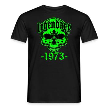 Les couleurs peuvent être modifiées | Légendaire depuis 1973 - T-shirt homme - noir - Devant - AI Model Male 178 light (178cm)