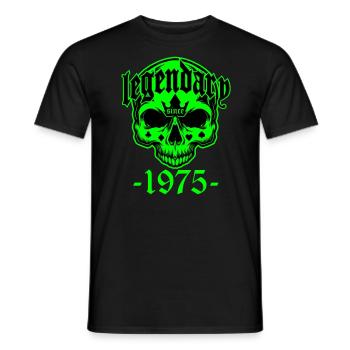 Les couleurs peuvent être modifiées | Légendaire depuis 1975 - T-shirt homme - noir - Devant - AI Model Male 178 light (178cm)