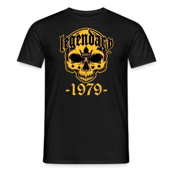 Les couleurs peuvent être modifiées | Légendaire depuis 1979 - Skull - T-shirt homme - noir - Devant - AI Model Male 178 light (178cm)