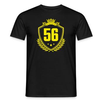56 Nombre d’armoiries - T-shirt homme - noir - Devant - AI Model Male 178 light (178cm)