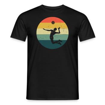 Beach Volley Volley Féminin Volley-ball - T-shirt homme - noir - Devant - AI Model Male 178 light (178cm)