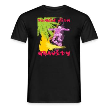 Skater is Playin' with GRAVITY - Männer T-Shirt - Schwarz - Vorne - AI Model Male 178 light (178cm)