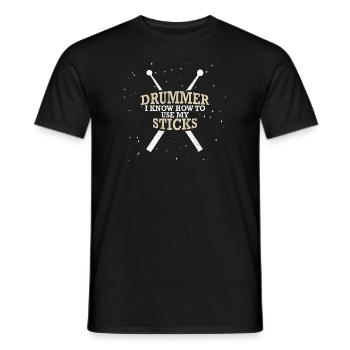 Percussion Drums Drummer Woodwind Snare Music Drum - T-shirt homme - noir - Devant - AI Model Male 178 light (178cm)