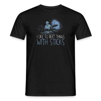 Percussion Drums Drummer Woodwind Snare Music Drum - T-shirt homme - noir - Devant - AI Model Male 178 light (178cm)