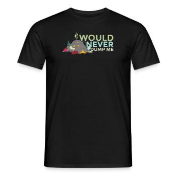 Funny Trucker Trash Waste Garbage Recycling Truck - Men's T-Shirt - black - Front - AI Model Male 178 light (178cm)