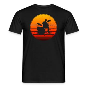 Drummer Men's Percussionist Drum Kit - Men's T-Shirt - black - Front - AI Model Male 178 light (178cm)