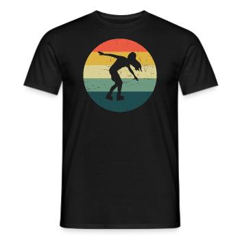 Roller Skates Men Women's Roller Skating - Men's T-Shirt - black - Front - AI Model Male 178 light (178cm)