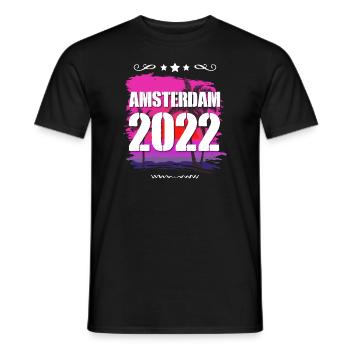 Amsterdam 2022 - Männer T-Shirt - Schwarz - Vorne - AI Model Male 178 light (178cm)