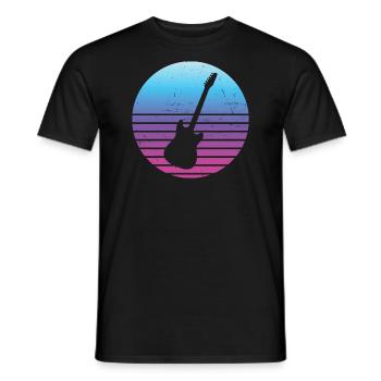 Guitar Guitar Player Guitarist Men's Guitar - Men's T-Shirt - black - Front - AI Model Male 178 light (178cm)